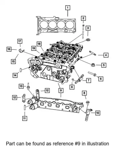 HEAD PKG 68011565AC CHRYSLER