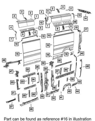 PANEL 68134212AA CHRYSLER