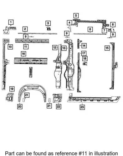 REINFMNT 68134263AA CHRYSLER