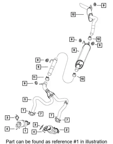 CONVERTER 68249198AA CHRYSLER