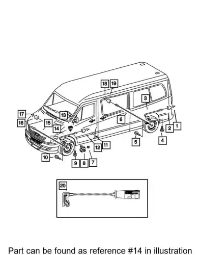 Датчик тормозных колодок CHRYSLER 68013736AA