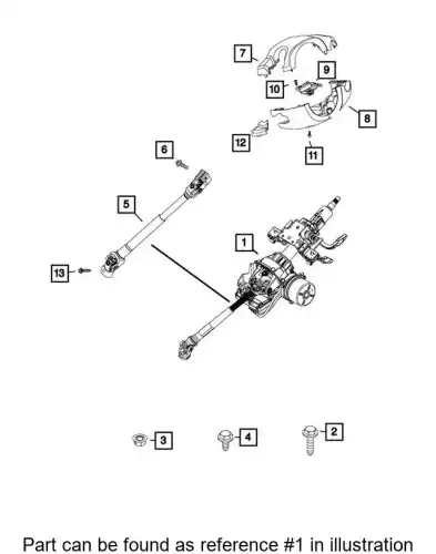 COLUMN 68254976AA CHRYSLER