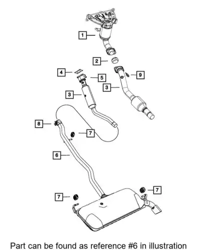 MUFFLER 68142888AC CHRYSLER