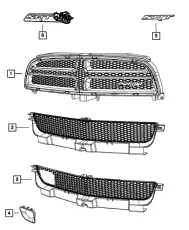 GRILLE 68142922AA CHRYSLER
