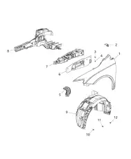 FENDER 68143656AA CHRYSLER