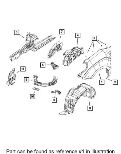 FENDER 68259335AA CHRYSLER
