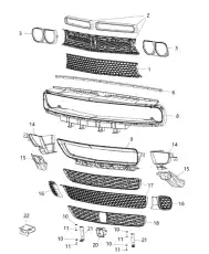 Решетка радиатора CHRYSLER 68259756AA