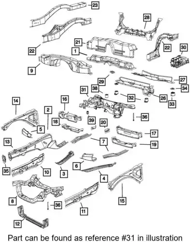 FRAME 68260521AC CHRYSLER
