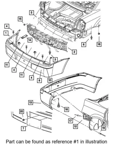 FASCIA 68027860AA CHRYSLER