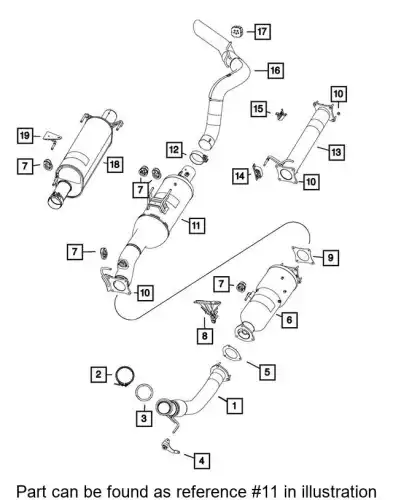 CONVERTER 68371835AA CHRYSLER