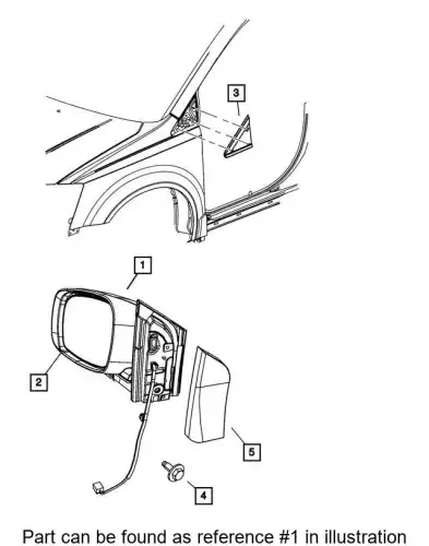 MIRROR 68029457AO CHRYSLER