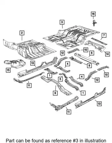 PAN 68263396AA CHRYSLER