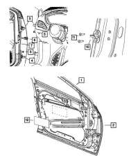 DOOR 68158725AD CHRYSLER