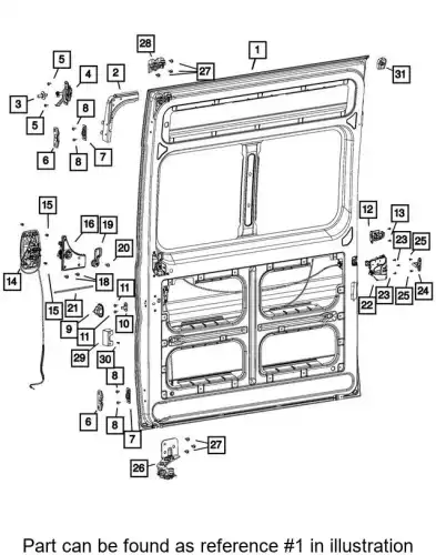 DOOR 68159007AA CHRYSLER
