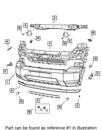 FASCIA 68033628AC CHRYSLER