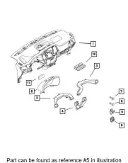 CLIP 68162835AA CHRYSLER