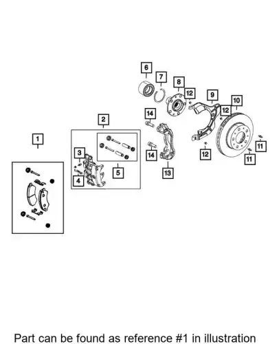 PAD KIT 68269695AB CHRYSLER