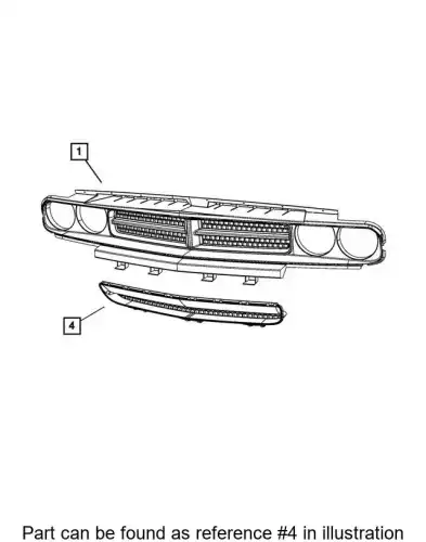 Решетка радиатора CHRYSLER 68043389AA