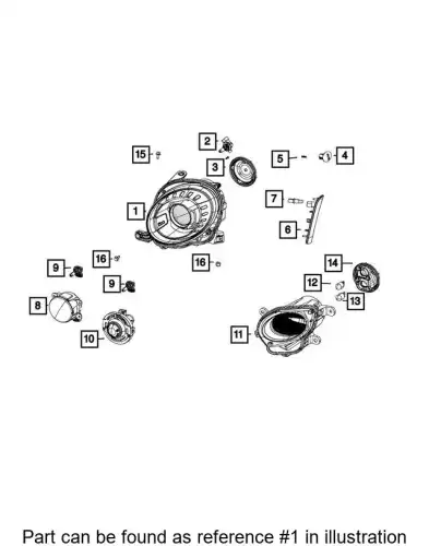 Фара CHRYSLER 68172231AC