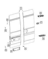 DOOR 68172511AE CHRYSLER