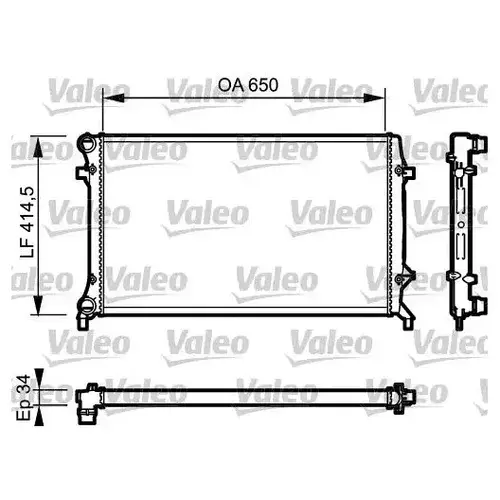 Радиатор системы охлаждения двигателя VALEO 735120