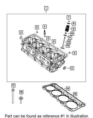 HEAD 68280505AC CHRYSLER