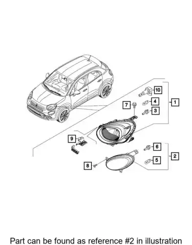 Фара CHRYSLER 68285081AA
