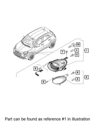 Фара CHRYSLER 68285244AA