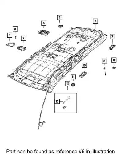 HEADLINER 6UJ24DX9AB CHRYSLER
