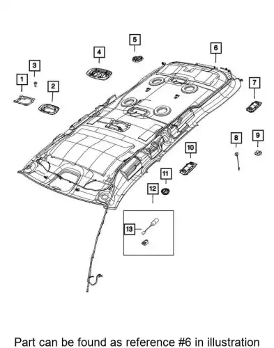 HEADLINER 6UJ32DX9AB CHRYSLER