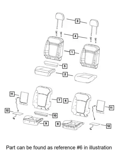 FOAM 68290160AA CHRYSLER