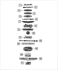 NAMEPLATE 68291195AB CHRYSLER