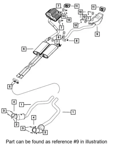 RESONATOR 68058775AC CHRYSLER