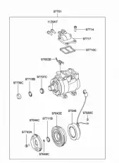 компрессор кондиционера Hyun 97701-2D100 HYUNDAI