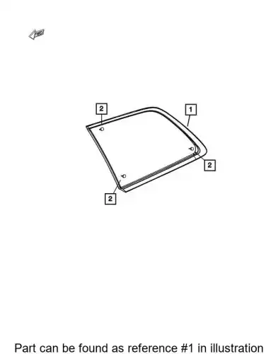 GLASS 68295540AA CHRYSLER