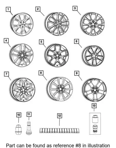 WHEEL 6DE301D2AB CHRYSLER