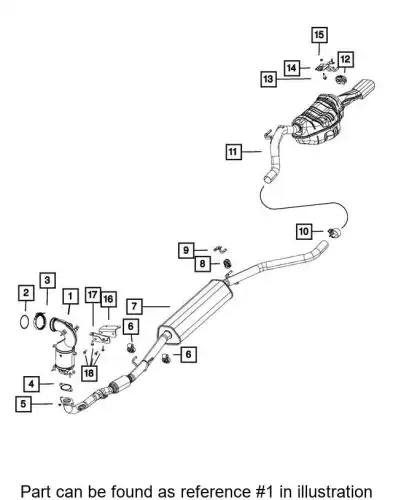 CONVERTER 68201180AA CHRYSLER
