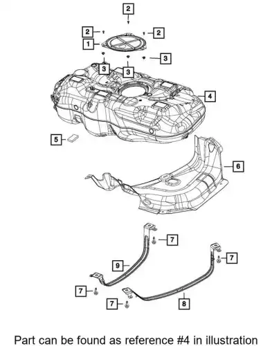 TANK 68201354AA CHRYSLER