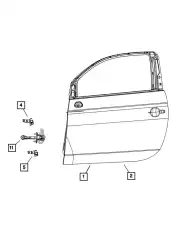 DOOR 68070585AD CHRYSLER