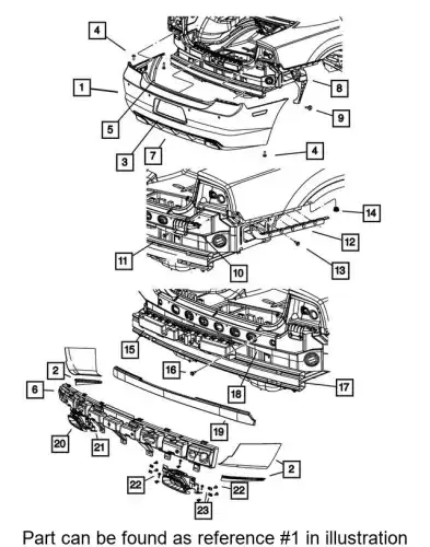 FASCIA 68071979AC CHRYSLER