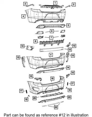 BEAM 68209675AA CHRYSLER