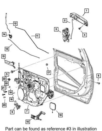 LATCH 68079090AA CHRYSLER