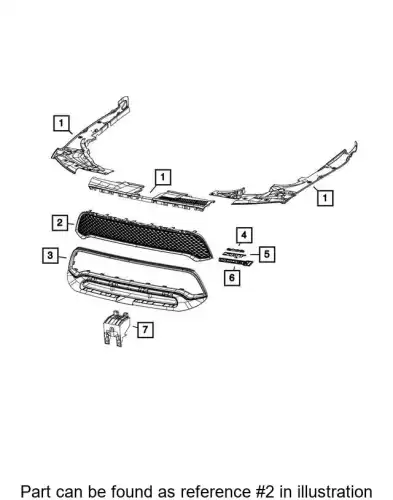 GRILLE 68307807AA CHRYSLER