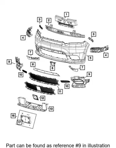 BEZEL 68307808AA CHRYSLER