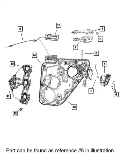 Ручка двери CHRYSLER 68079298AB