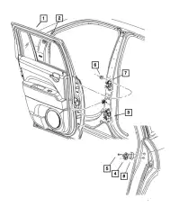 DOOR 68079393AC CHRYSLER