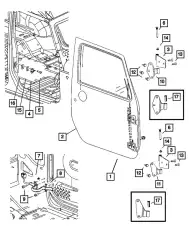 DOOR 68079596AF CHRYSLER