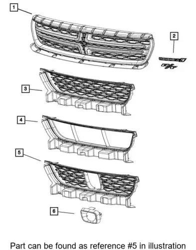 GRILLE 68214868AB CHRYSLER