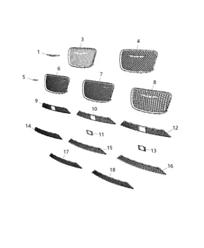 GRILLE 68227272AB CHRYSLER