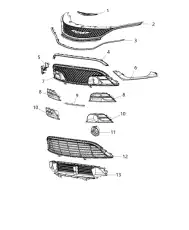 Решетка радиатора CHRYSLER 68227617AC